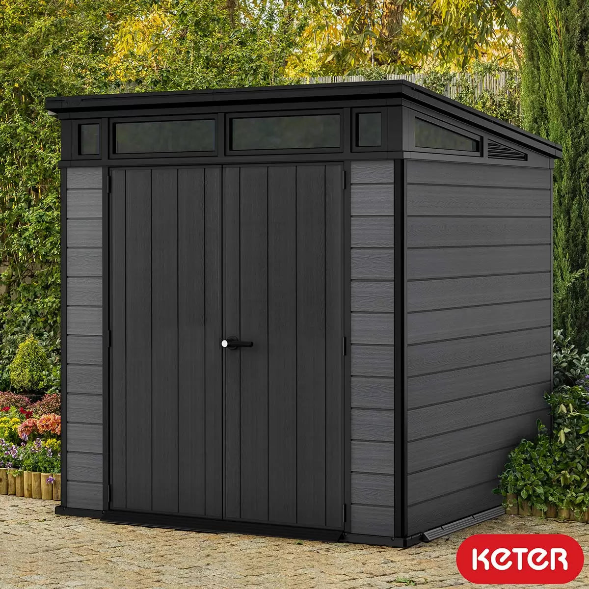 Keter Cortina 7 x 7 ft Resin Storage Shed – view 2