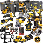DEWALT 20V MAX XR 13 Tool Combo Kit with 3 x 5.0Ah Batteries, Accessories & ToughSystem Cases (DCKT4T13B4A)