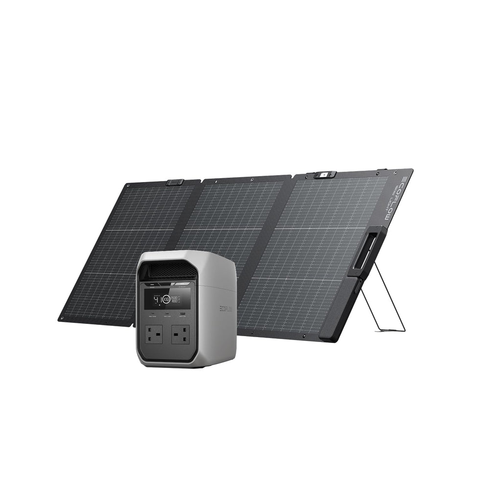 EcoFlow DELTA 3 Classic 1024Wh Portable Power Station with 160W Solar Panel