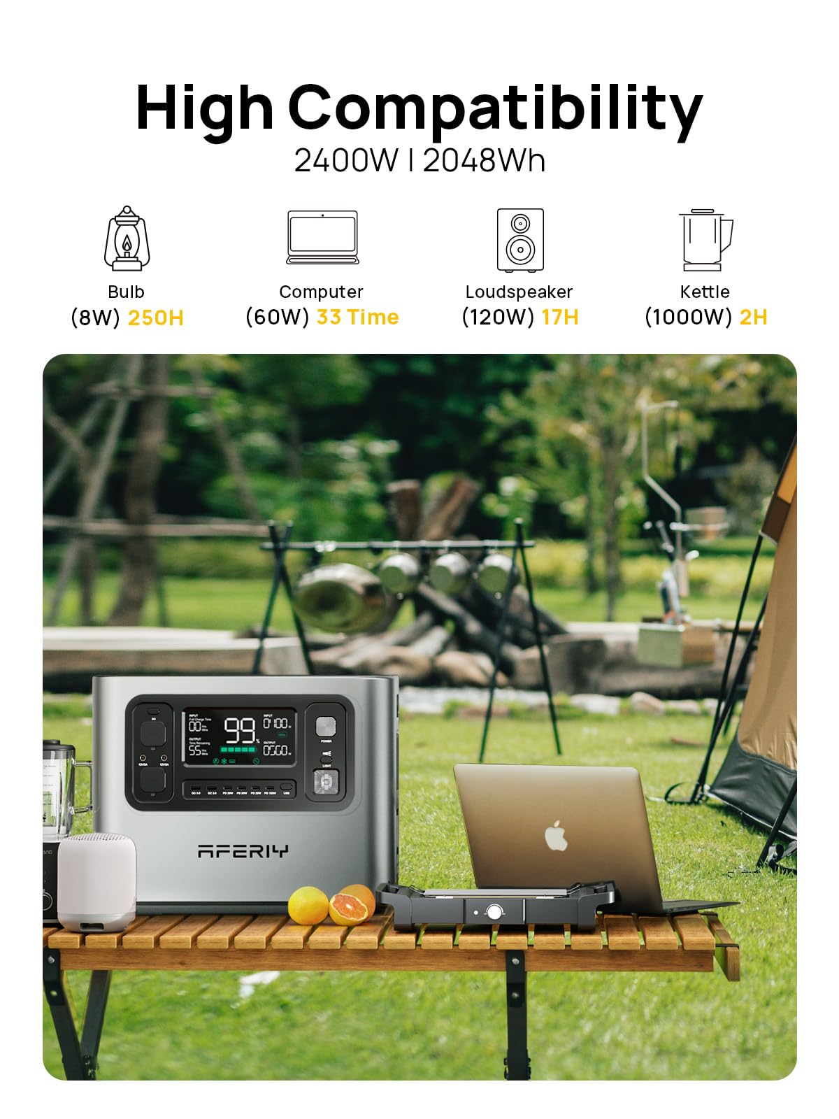 2048Wh 2400W Portable Power Station LiFePO4 – view 5