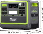 2048Wh Portable Power Station 2400W LiFePO4 – view 3