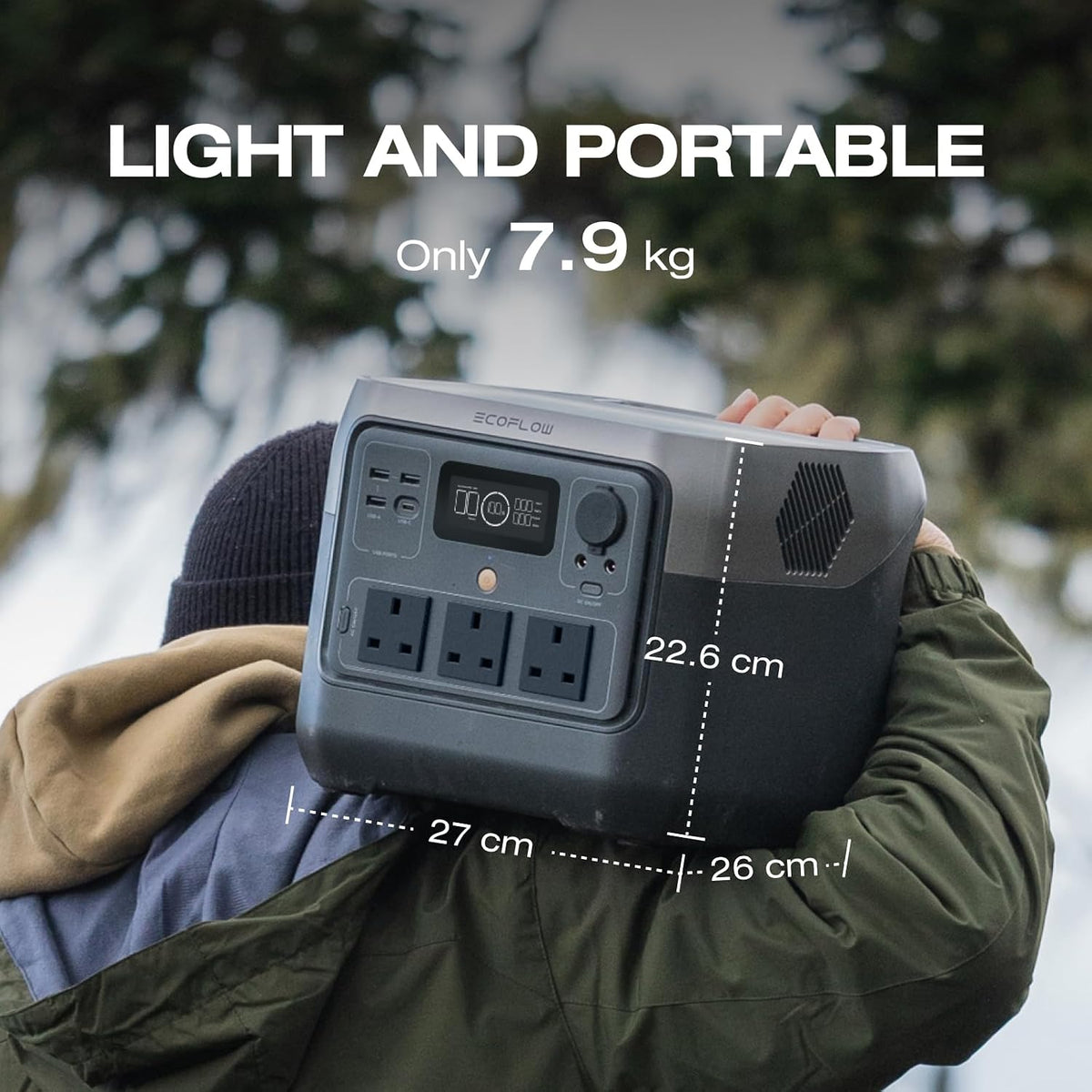 768Wh Portable Power Station 1600W Peak – view 6