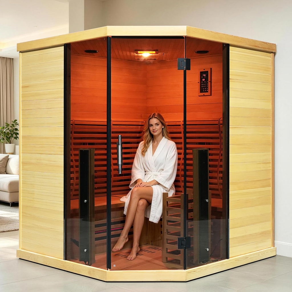 Corner Hybrid Sauna 3 Person