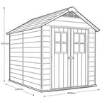 Keter Newton 7 x 9 ft Resin Storage Shed – view 8