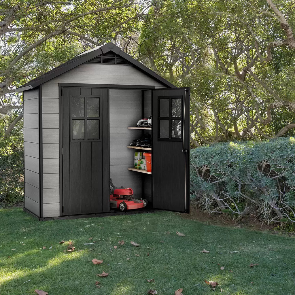 Keter Oakland 7.5 x 4 ft Resin Storage Shed – view 3