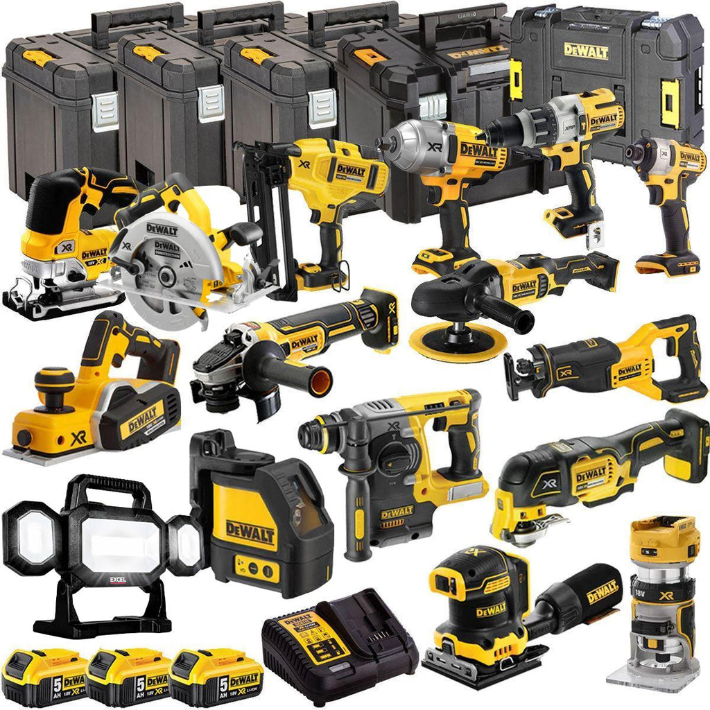 DEWALT 20V MAX XR 16 Tool Combo Kit with 3 x 5.0Ah Batteries