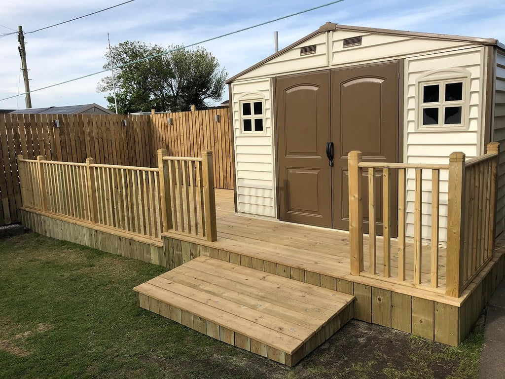 10 x 8 ft Outdoor Resin Storage Shed with Double Doors, Windows & Floor Foundation – view 14