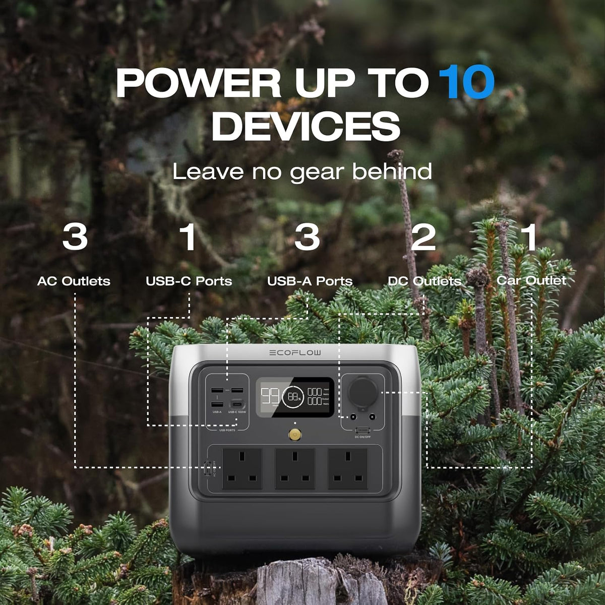 768Wh Portable Power Station 1600W Peak – view 7