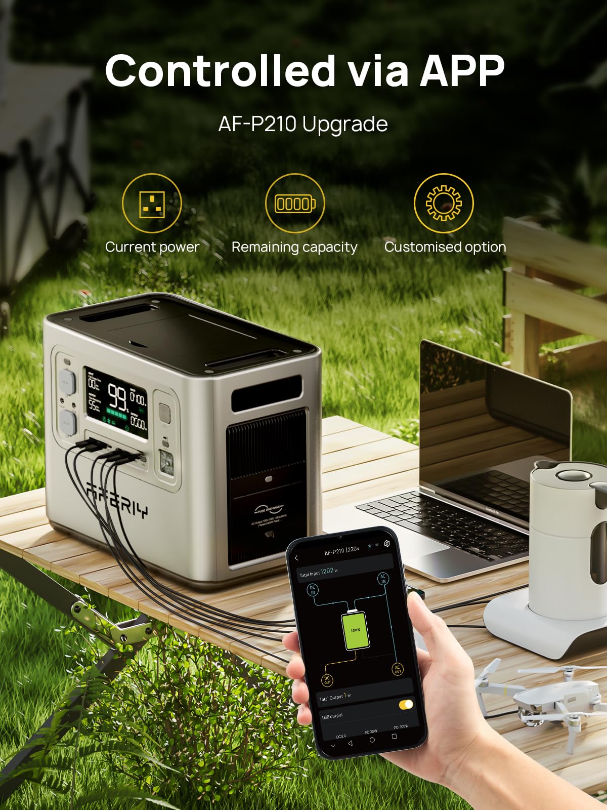 2048Wh 2400W Portable Power Station LiFePO4 – view 2