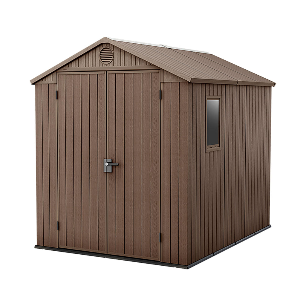 6 x 8 ft Outdoor Resin Storage Shed with Double Doors, Window & Heavy-Duty Floor – view 17