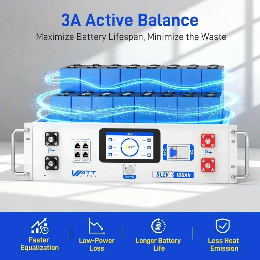48V 100Ah LiFePO4 Server Rack Battery 5120Wh – view 2