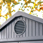6 x 8 ft Outdoor Resin Storage Shed with Double Doors, Window & Heavy-Duty Floor – view 5