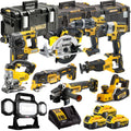 DEWALT 20V MAX XR 10 Tool Combo Kit with 3 x 5.0Ah Batteries, Charger & ToughSystem Box (DCKT4T10P13)