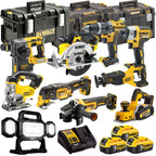 DEWALT 20V MAX XR 10 Tool Combo Kit with 3 x 5.0Ah Batteries, Charger & ToughSystem Box (DCKT4T10P13)