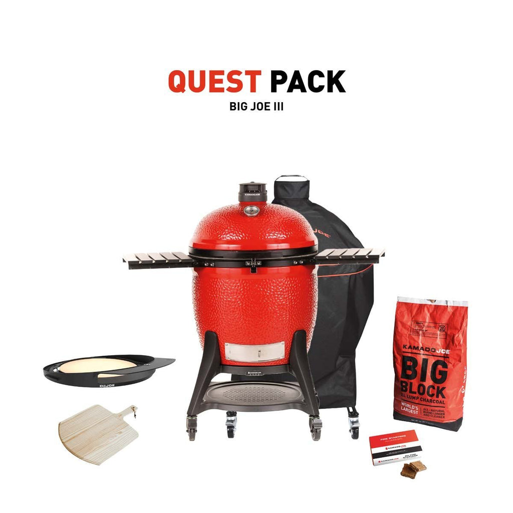 Kamado Joe Big Joe III Charcoal Grill & Smoker with Quest Pack