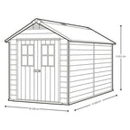 Keter Newton 7 x 11 ft Resin Storage Shed – view 7