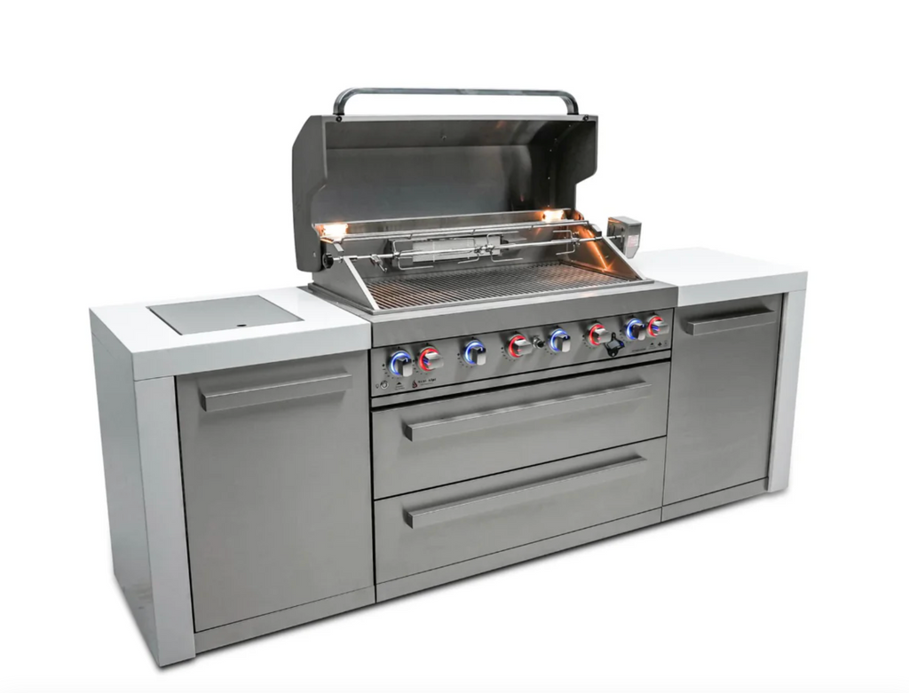 Mont Alpi 805 Deluxe 6-Burner Outdoor Kitchen Island – view 3