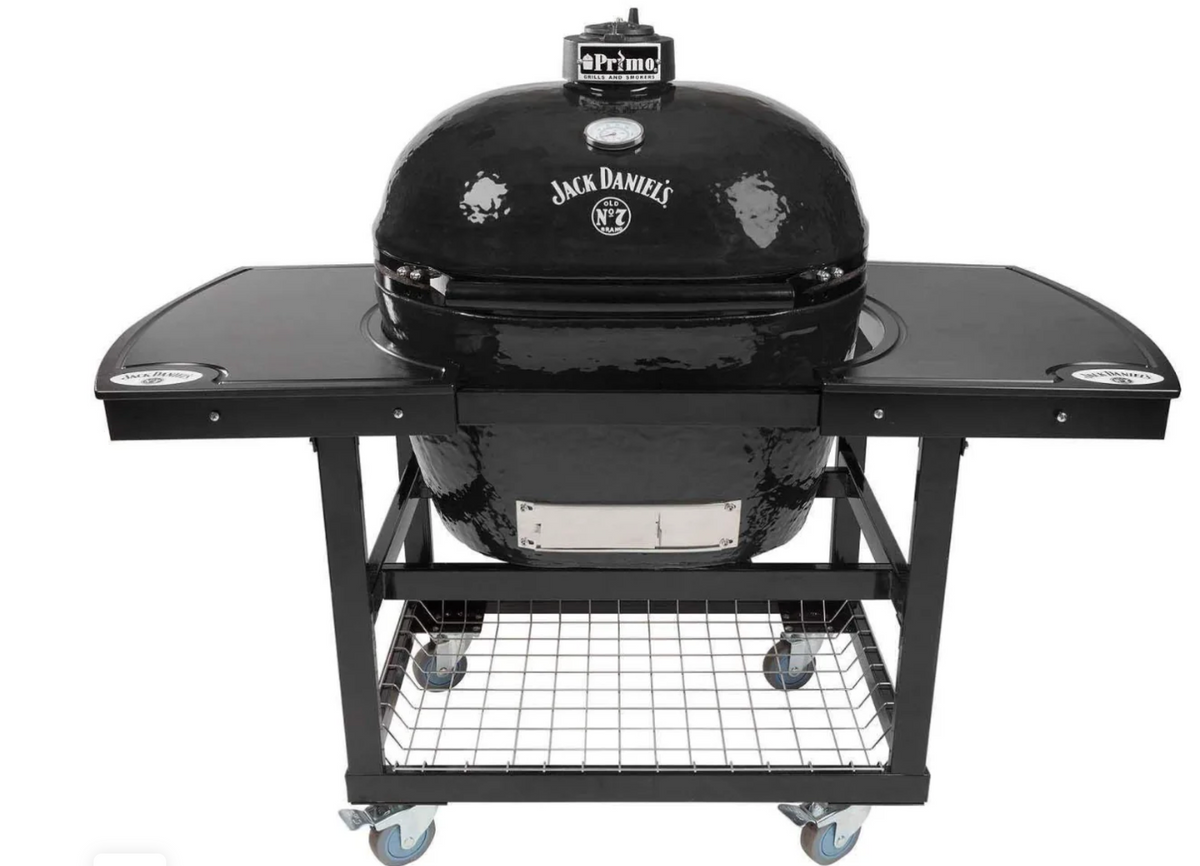 Primo Jack Daniel's Edition XL Oval Kamado Grill on Cart