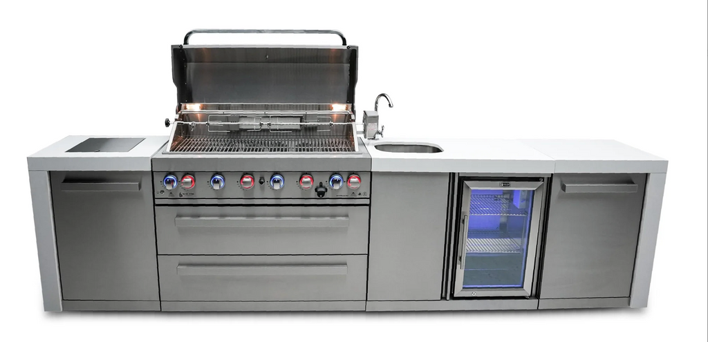 Mont Alpi 805 Deluxe Outdoor Kitchen Island with Beverage Center