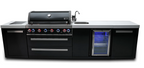Mont Alpi 805 Black Stainless Outdoor Kitchen Island with Beverage Center