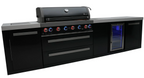 Mont Alpi 805 Black Stainless Outdoor Kitchen Island with Beverage Center – view 3
