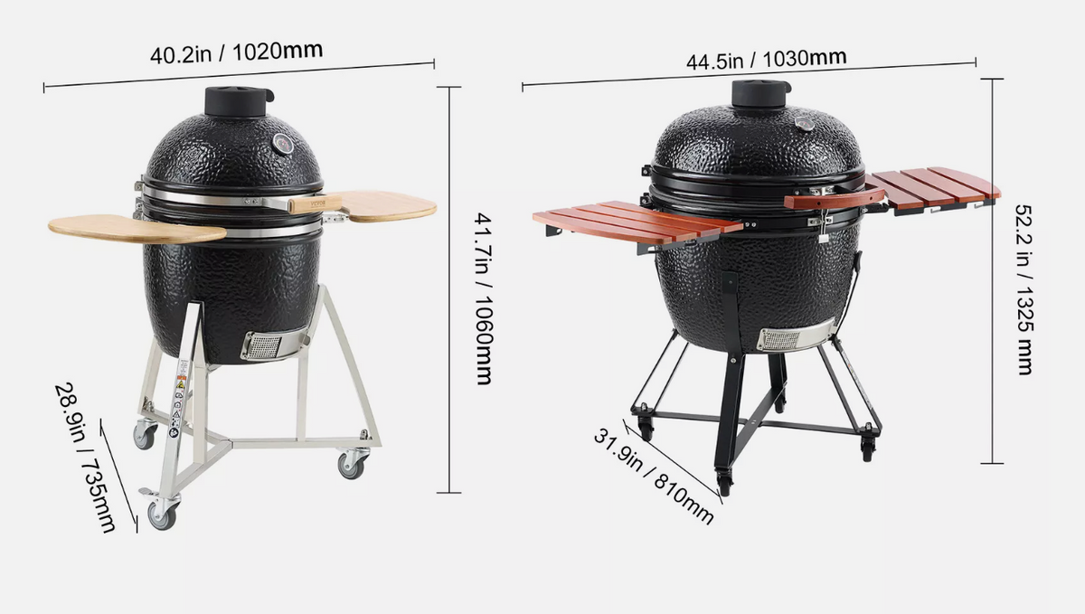 VEVOR 24 in Ceramic Kamado Grill & Smoker – view 2