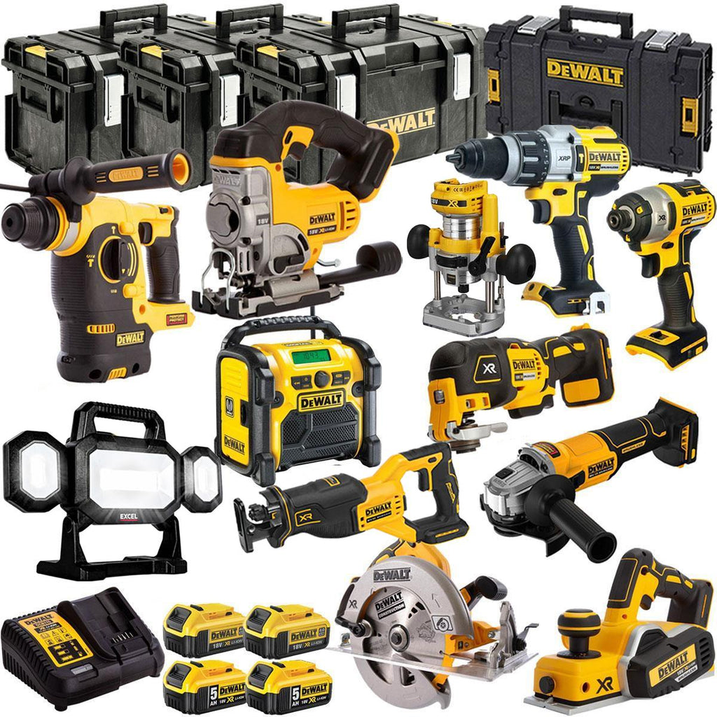 DEWALT 20V MAX XR 12 Tool Combo Kit with 4 Batteries & Charger