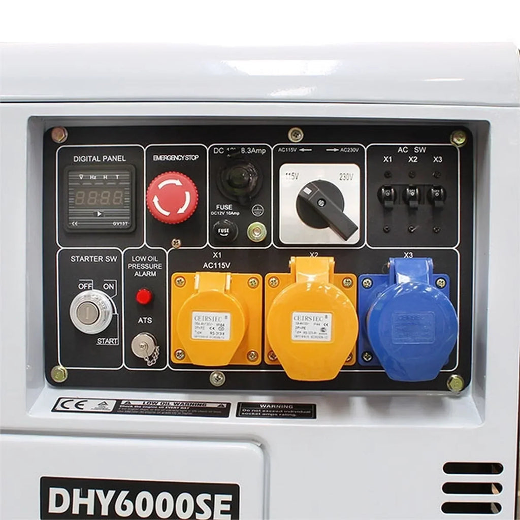 Hyundai DHY6000SE 5200W Diesel Generator – view 4