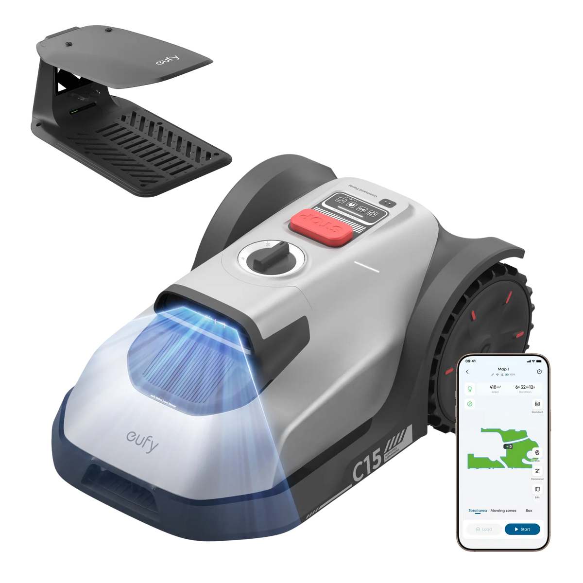 Wire-Free Robot Lawn Mower with AI Vision & 3D Obstacle Avoidance