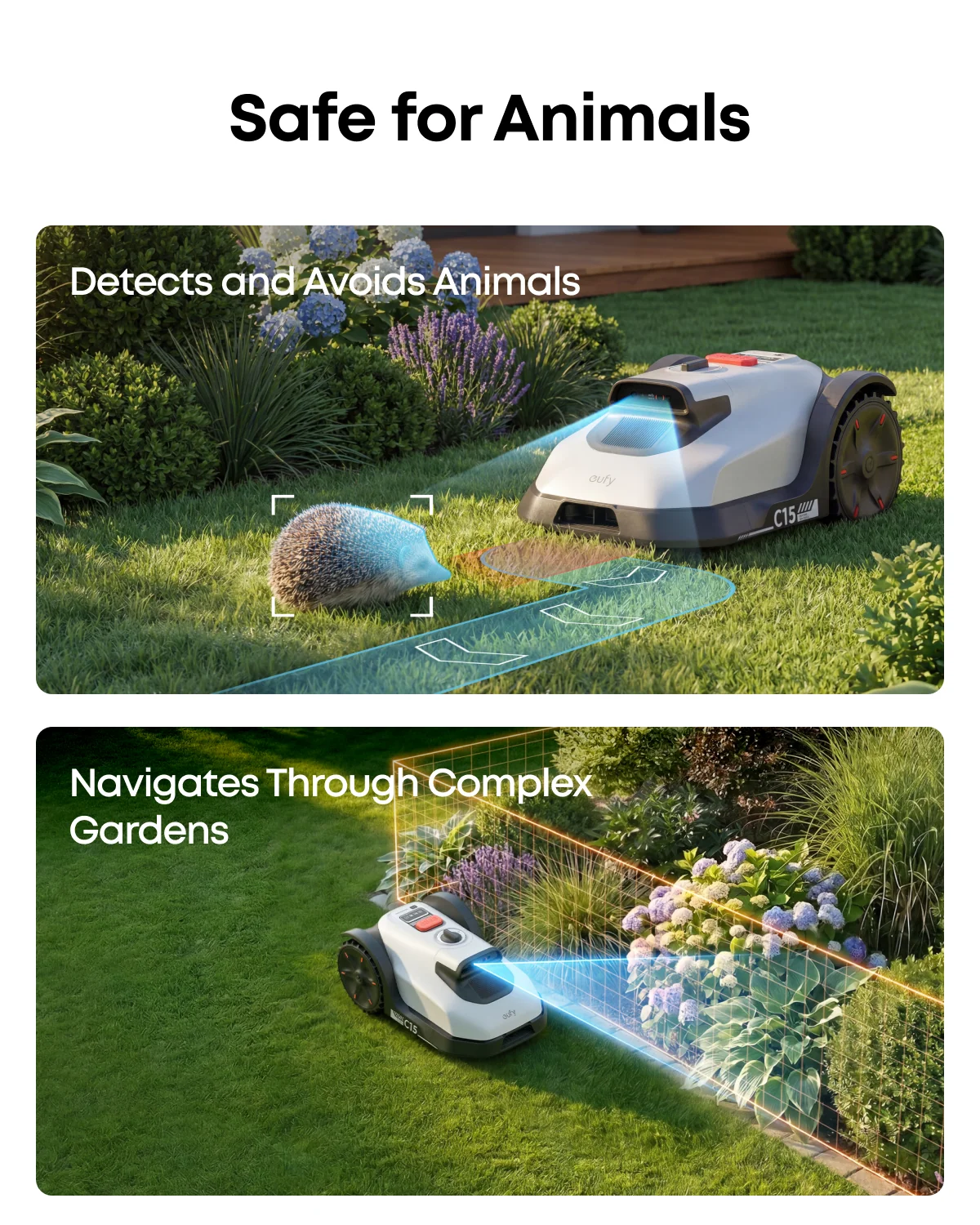 Wire-Free Robot Lawn Mower with AI Vision & 3D Obstacle Avoidance – view 6
