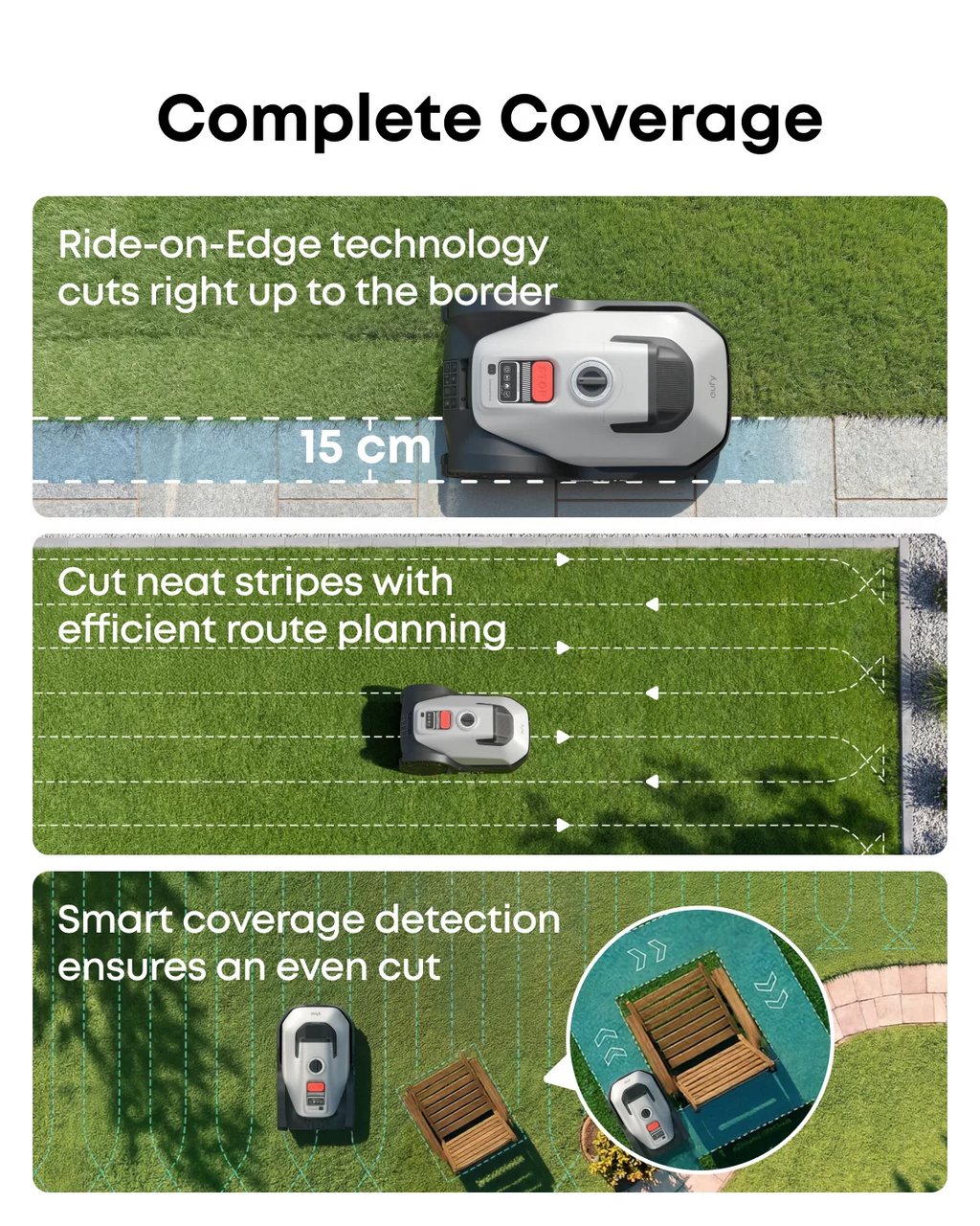 Wire-Free Robot Lawn Mower with AI Vision & 3D Obstacle Avoidance – view 7