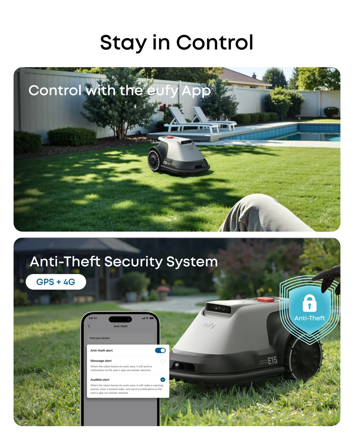 Wire-Free Robot Lawn Mower with Vision Navigation & 3D Obstacle Avoidance – view 2