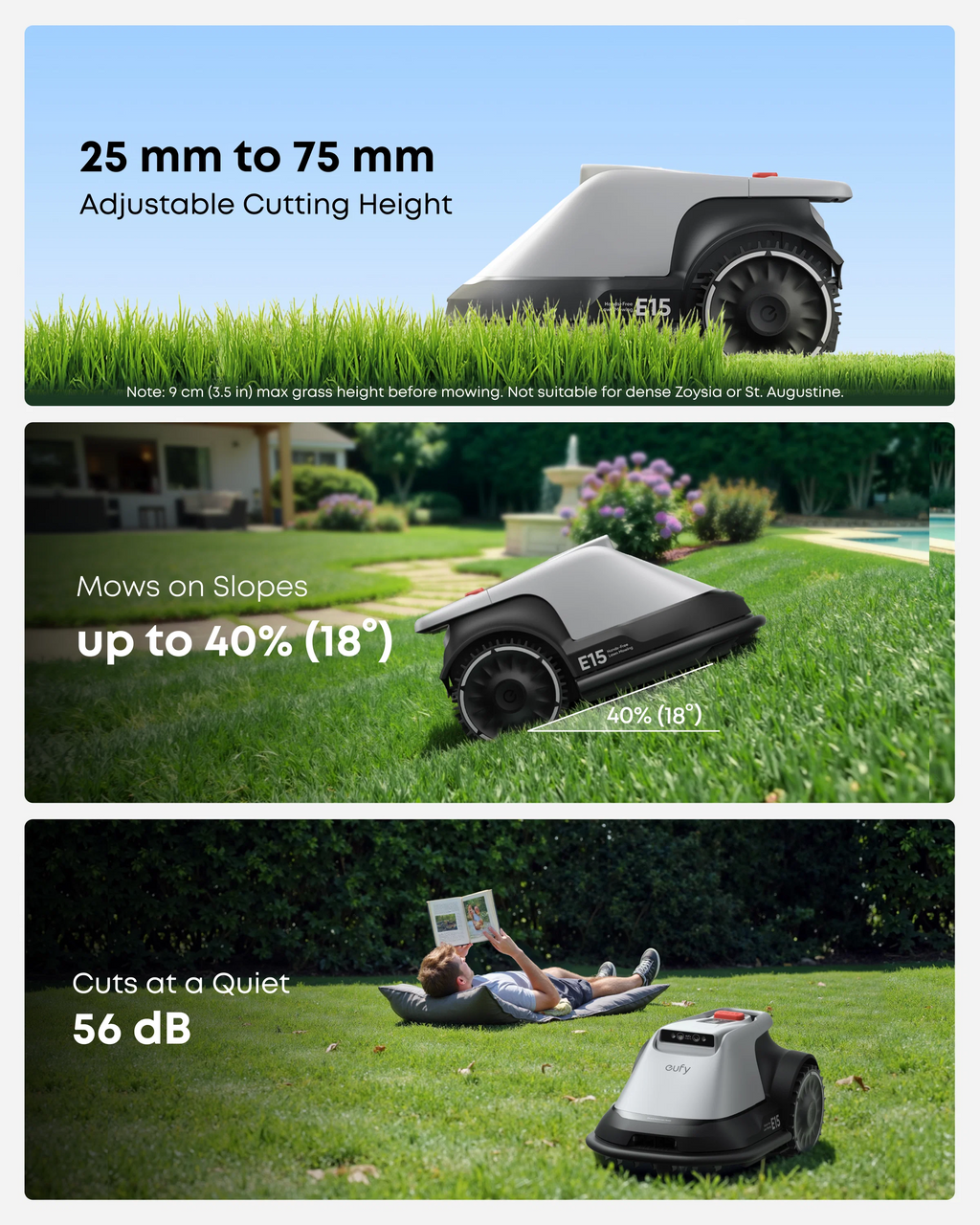 Wire-Free Robot Lawn Mower with Vision Navigation & 3D Obstacle Avoidance – view 3