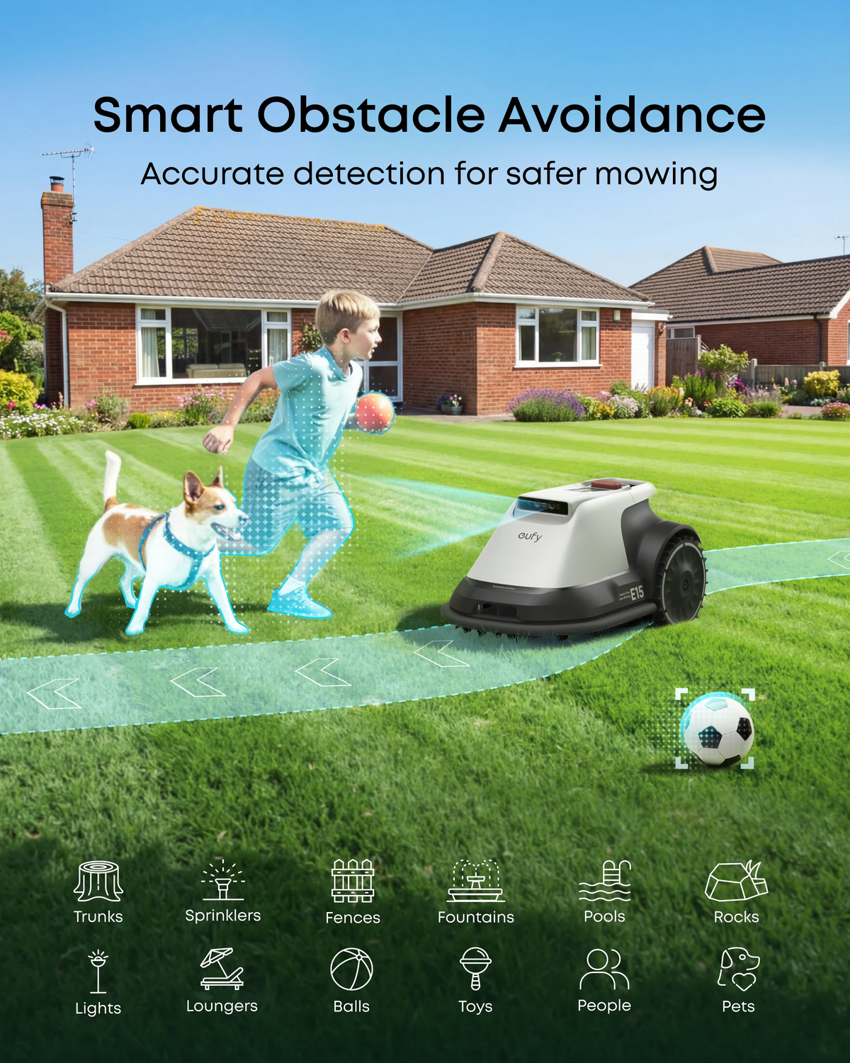 Wire-Free Robot Lawn Mower with Vision Navigation & 3D Obstacle Avoidance – view 6