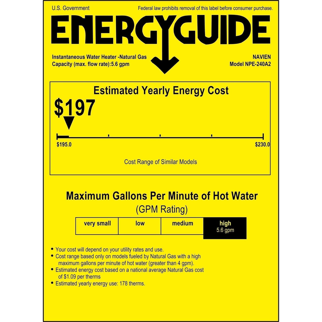 Navien NPE-240A2 Condensing Tankless Water Heater – view 7